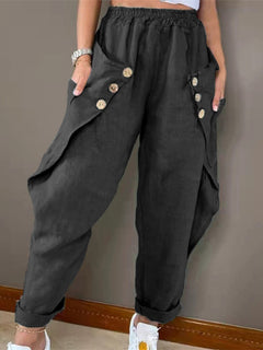 Everyday Cool Comfy Pocket Button Trousers