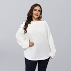 Enchanted Rose Embrace Off-Shoulder Plus Size Top