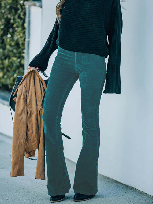 Get Stylish: High Waist Corduroy Pants 🌟