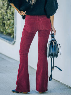 Get Stylish: High Waist Corduroy Pants 🌟