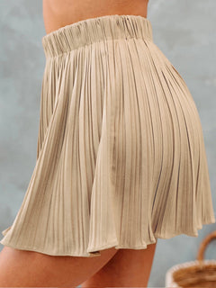 Yazhe Women's High Waist Woven Ice Silk Skirt