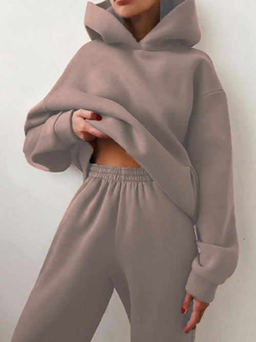 Chic Comfort Hooded Trousers Set - Snuggle Ready!