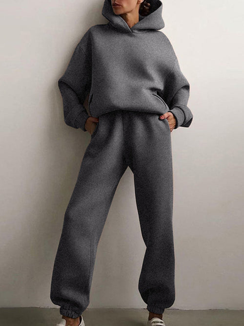 Chic Comfort Hooded Trousers Set - Snuggle Ready!