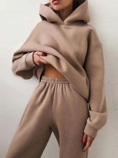 Chic Comfort Hooded Trousers Set - Snuggle Ready!