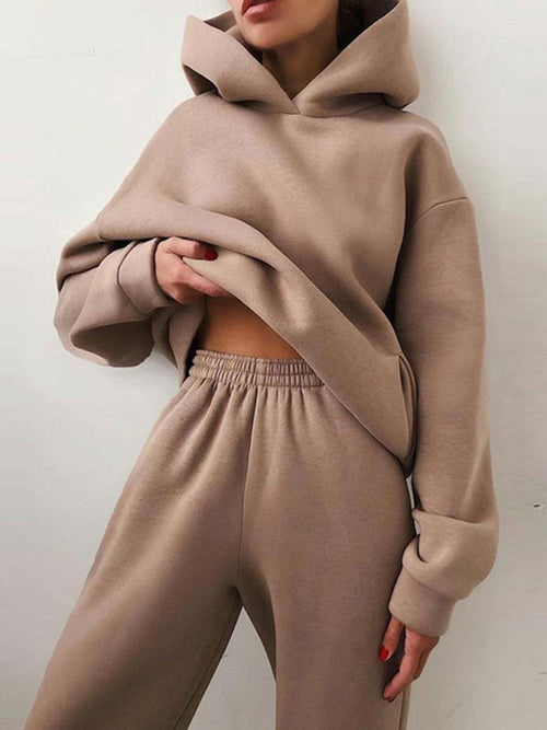 Chic Comfort Hooded Trousers Set - Snuggle Ready!