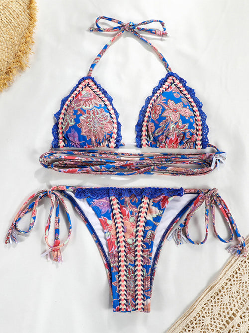 Enchanted Love Lace Bikini: Summer Romance Emblem.