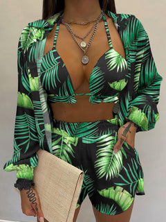 Floral Summer Suit Set: Three-Piece Chic Staple