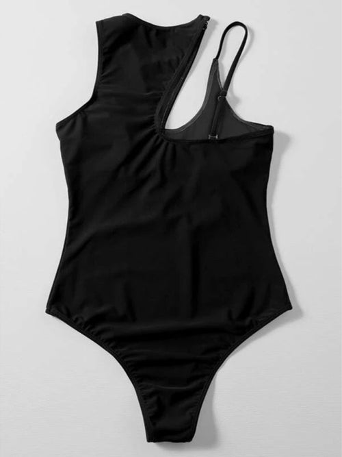 Multicolor One-Shoulder Swimwear for Effortless Beach Glam