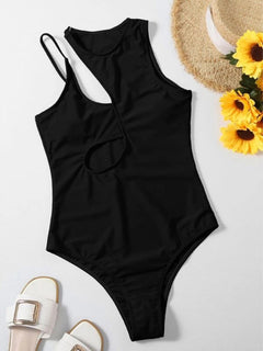 Multicolor One-Shoulder Swimwear for Effortless Beach Glam
