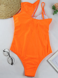 Multicolor One-Shoulder Swimwear for Effortless Beach Glam