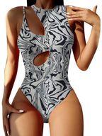 Multicolor One-Shoulder Swimwear for Effortless Beach Glam