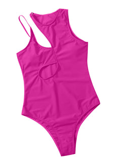 Multicolor One-Shoulder Swimwear for Effortless Beach Glam