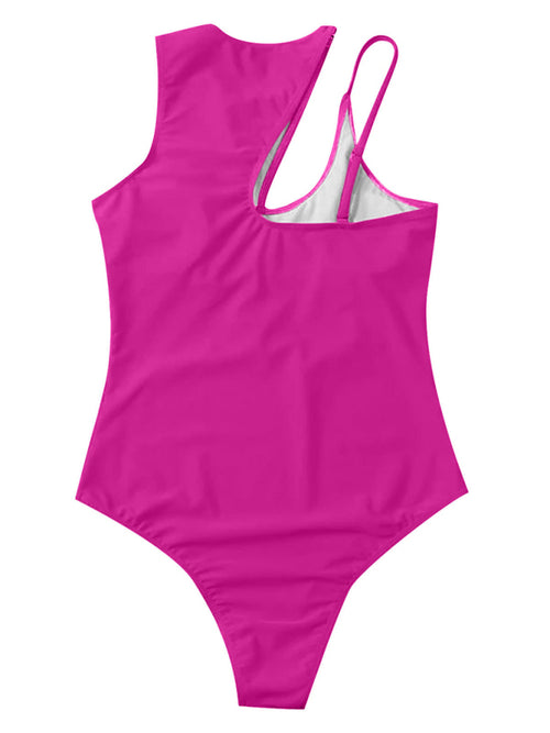 Multicolor One-Shoulder Swimwear for Effortless Beach Glam