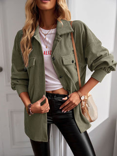 Chic & Charming Long-Sleeved Casual Shirt Jacket