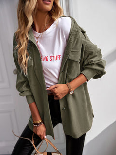 Chic & Charming Long-Sleeved Casual Shirt Jacket