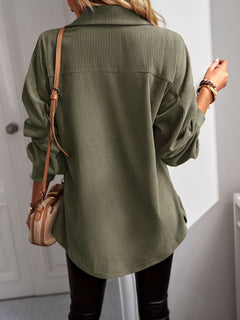 Chic & Charming Long-Sleeved Casual Shirt Jacket