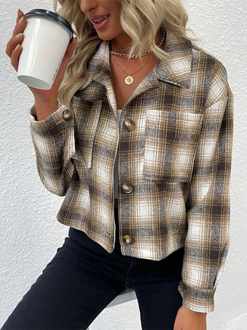 Chic Plaid Wrap Jacket for Winter Adventures