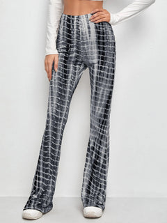 Chic Printed Flared Trousers for Effortless Style