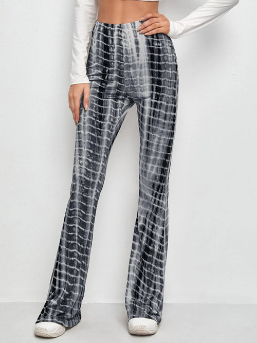 Chic Printed Flared Trousers for Effortless Style
