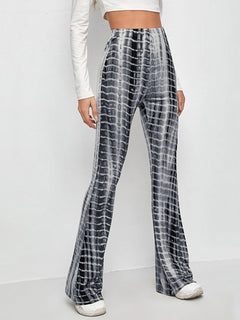 Chic Printed Flared Trousers for Effortless Style