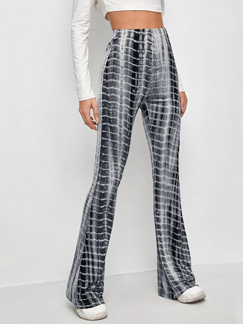 Chic Printed Flared Trousers for Effortless Style