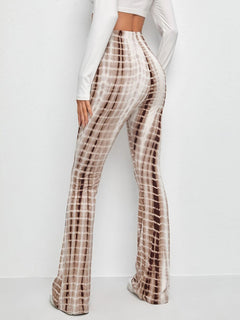 Chic Printed Flared Trousers for Effortless Style