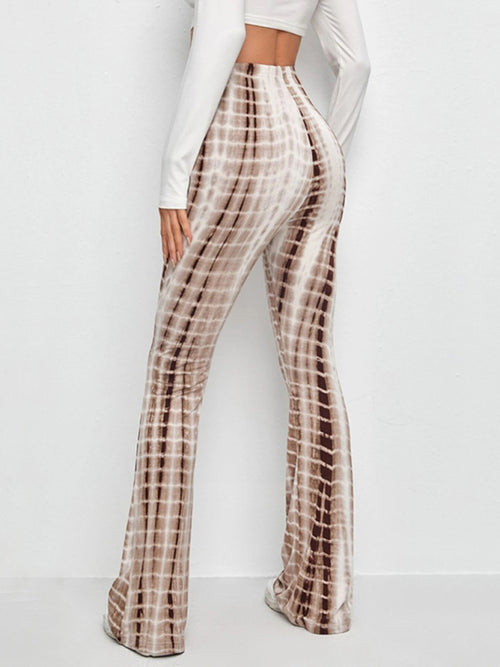 Chic Printed Flared Trousers for Effortless Style