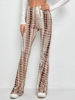 Chic Printed Flared Trousers for Effortless Style