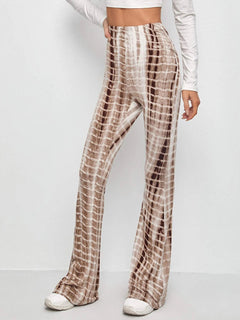 Chic Printed Flared Trousers for Effortless Style