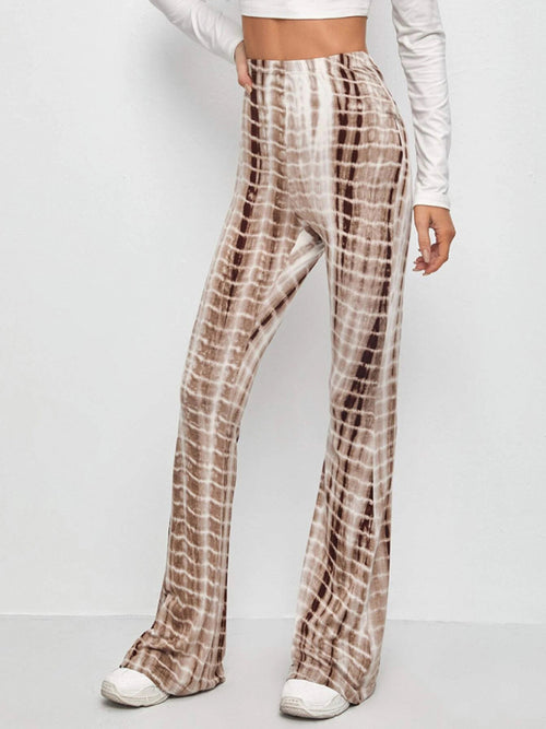 Chic Printed Flared Trousers for Effortless Style