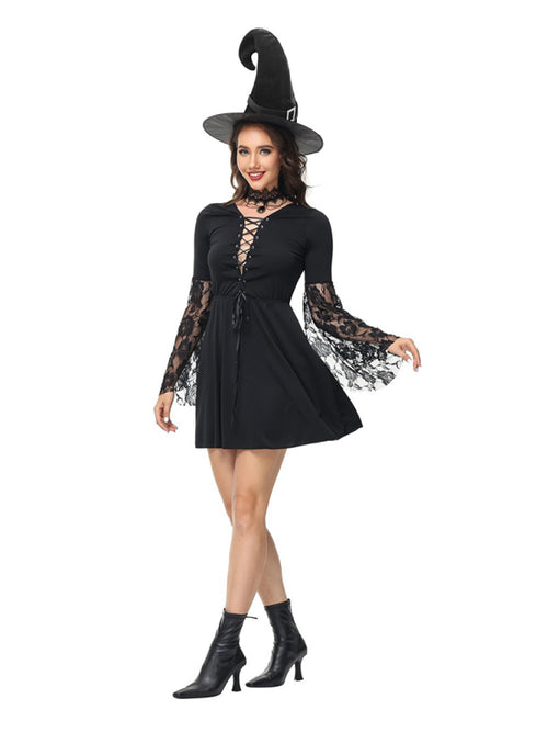 Horror Nun Vampire Witch Costume with Hat