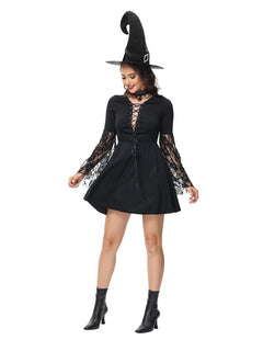 Horror Nun Vampire Witch Costume with Hat