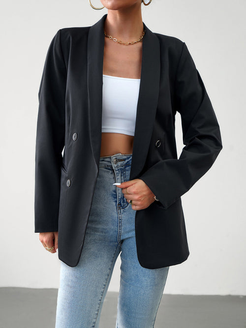 Chic Double-Breasted Jacket for Elegant Adventures