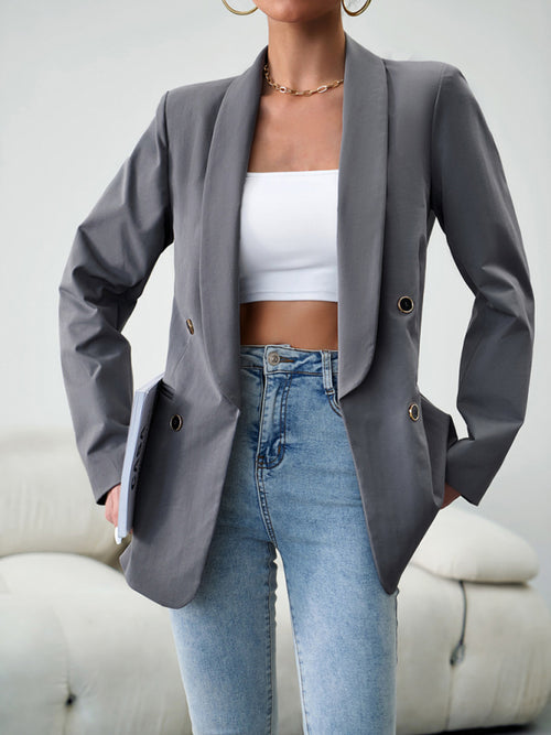 Chic Double-Breasted Jacket for Elegant Adventures