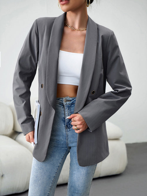 Chic Double-Breasted Jacket for Elegant Adventures