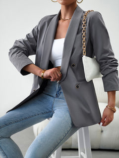 Chic Double-Breasted Jacket for Elegant Adventures