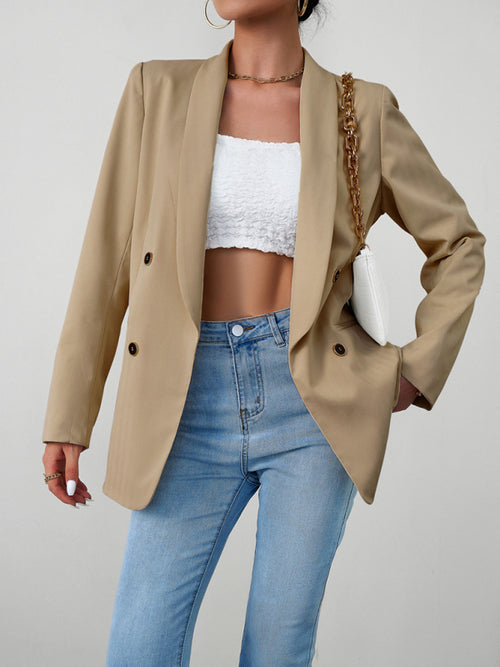 Chic Double-Breasted Jacket for Elegant Adventures