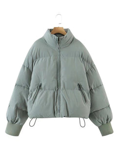 Charming Stand Collar Puffer Coat for Every Adventure