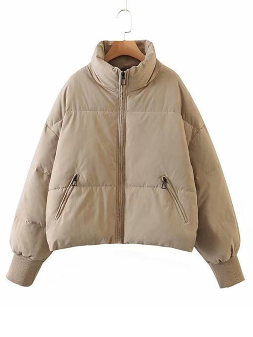 Charming Stand Collar Puffer Coat for Every Adventure