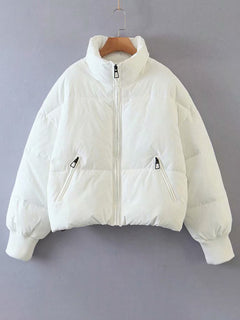 Charming Stand Collar Puffer Coat for Every Adventure