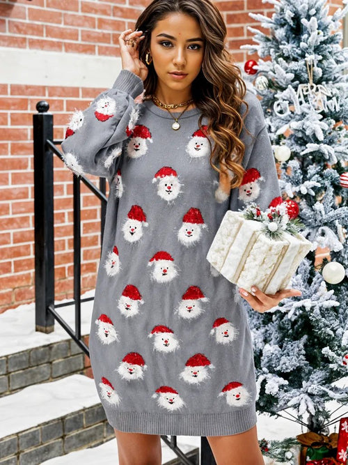 Jolly Santa Claus Snuggly Sweater Dress