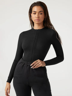 Sophisticate Elegance: Long Sleeve Bodysuit