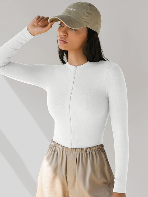 Sophisticate Elegance: Long Sleeve Bodysuit