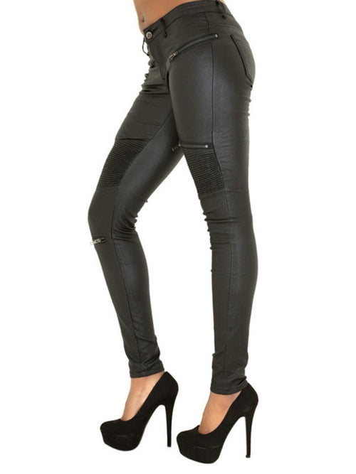 Rev up Your Style: Women's Multi-Zip Motorcycle Trousers