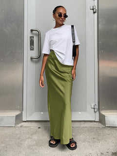 Float Through Life: Satin Elegance Skirt