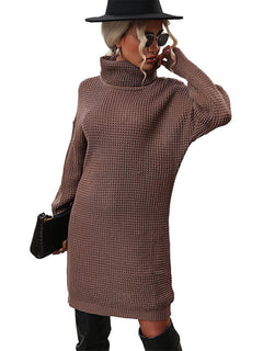 Luxurious Women's Turtleneck Sweater Dress