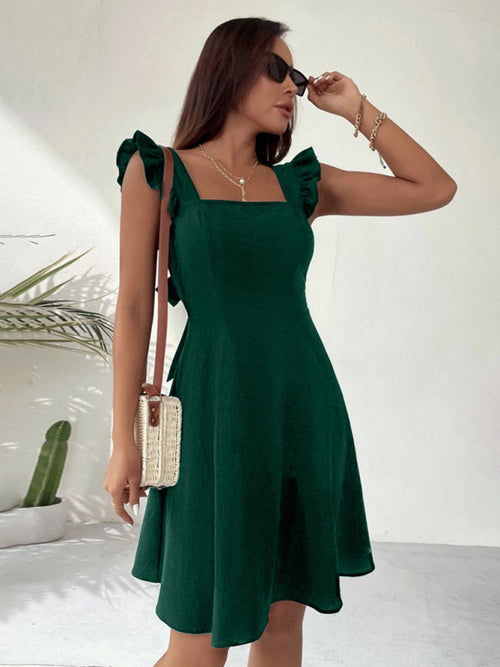 Charming Pastoral Suspenders Dress