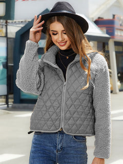 Cosy Charm Zip-Up Plush Cardigan