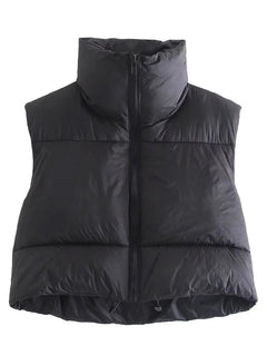 Quirky Chic Women's Quilted Vest for Effortless Elegance