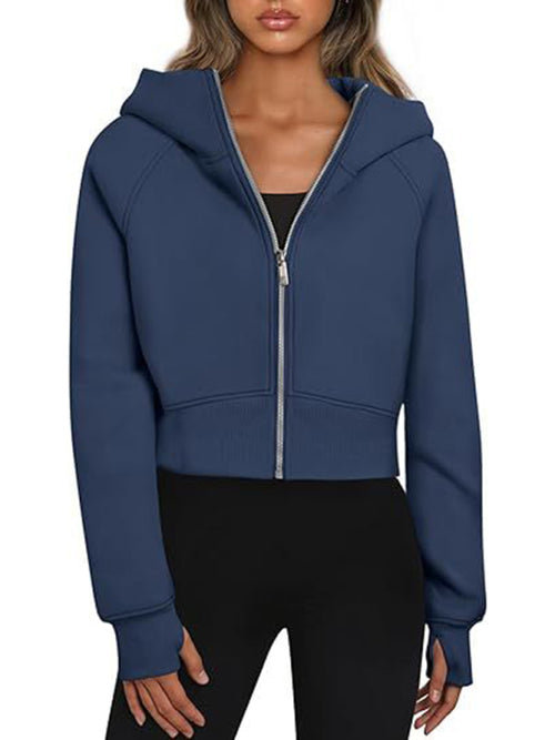 Charming Spring Fleece Zipper Hoodie